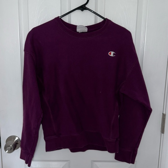 dark purple champion reverse weave crewneck - Picture 1 of 3